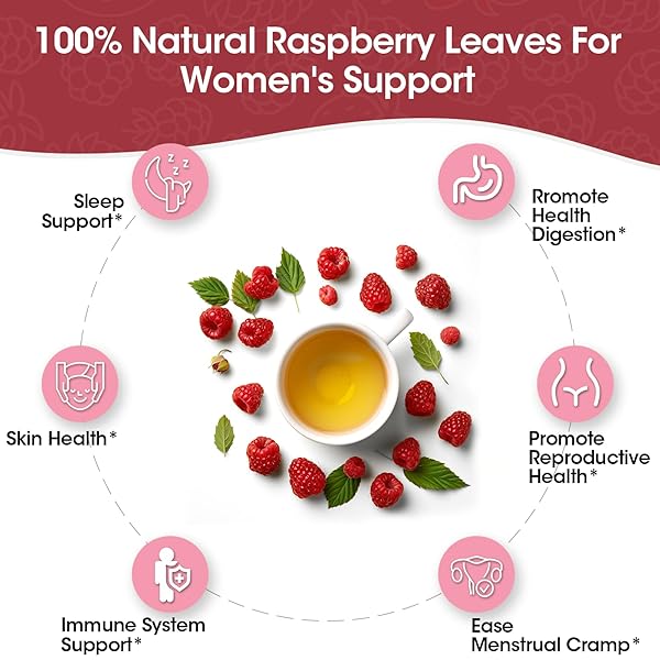 IMATCHME RASPBERRY TEA FOR CHILDBIRTH & SUPPORT MENSTRUAL AND DIGESTION SUPPORT, RASPBERRY LEAF TEA, NO CAFFEINE, NON-GMO, 40 TEA BAGS