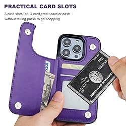 ONETOP Compatible with iPhone 14 Pro Wallet Case