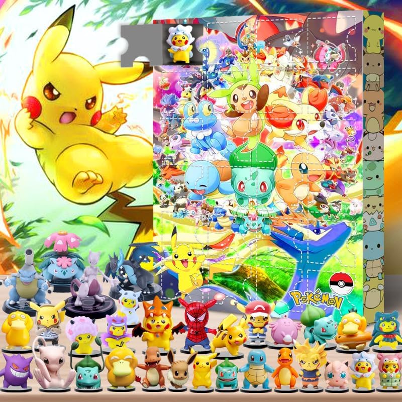 Advent Calendars - Advent Calendar 2023-24 Days of Anime Action Figure Set - Christmas Countdown Calendars Gifts for Girls Boys Kids Teens Toddlers