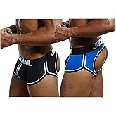 JOCKMAIL Men's Boxer Briefs Men Open Back Underwear Cotton Comfort Soft Boxer Brief for Men