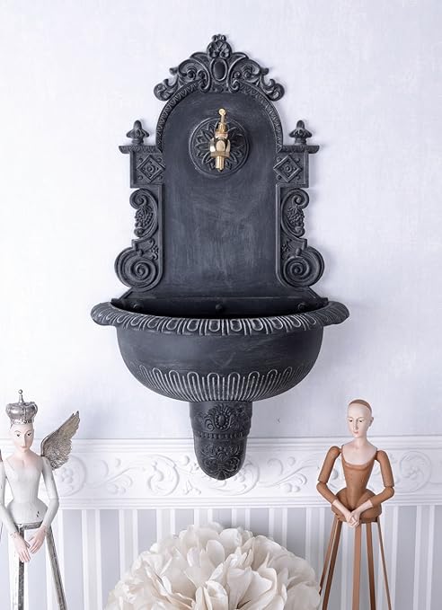 Antiker Wandbrunnen Zierbrunnen Gartenbrunnen Brunnen Eisenbrunnen Fur Den Den Garten Die Terrasse Oder Schone Zuhause In Grau Palazzo Exclusive Amazon De Garten