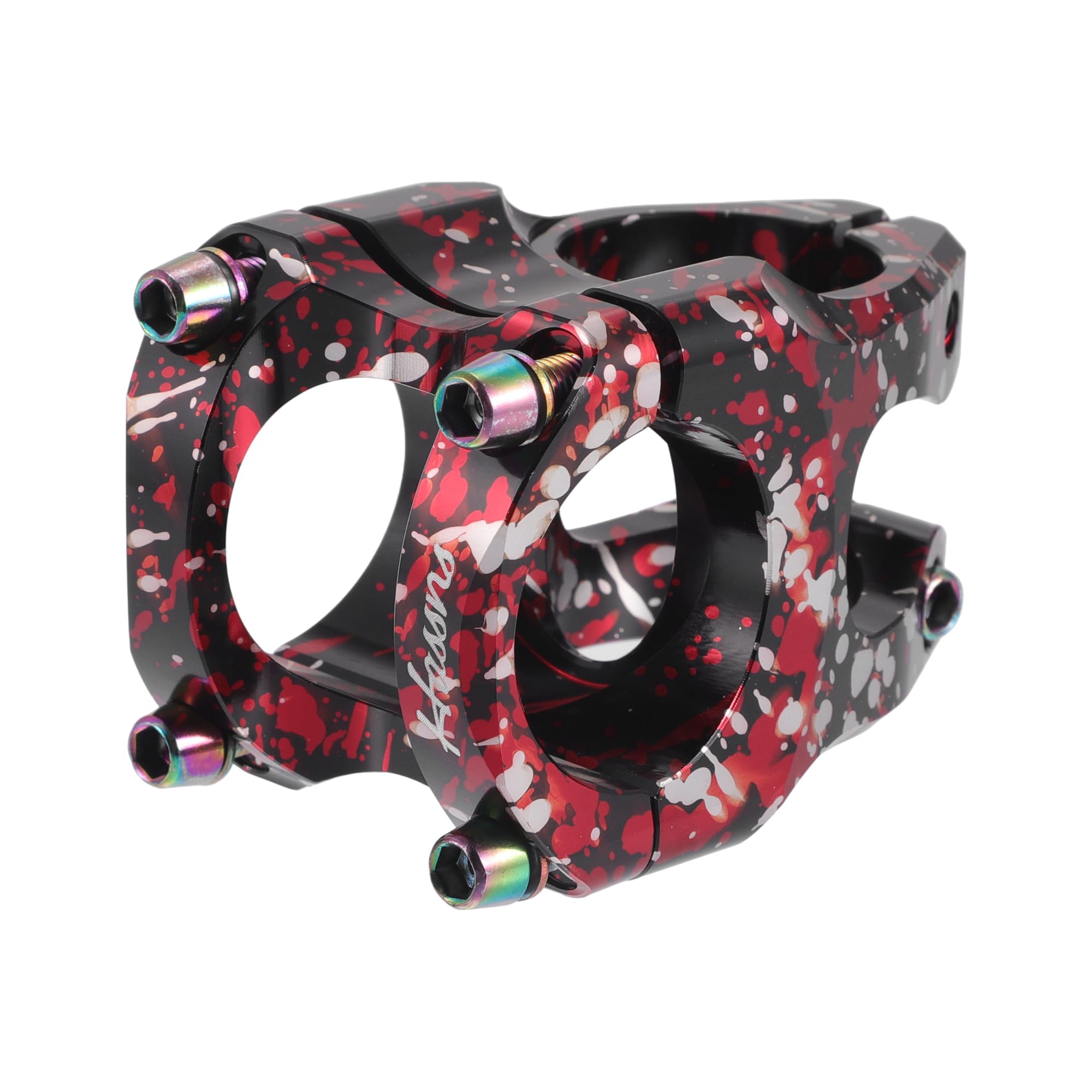 Hihaha Bike Stem/Short Handlebar Adjustable Stem/for Bike/ 1Pcs Red White