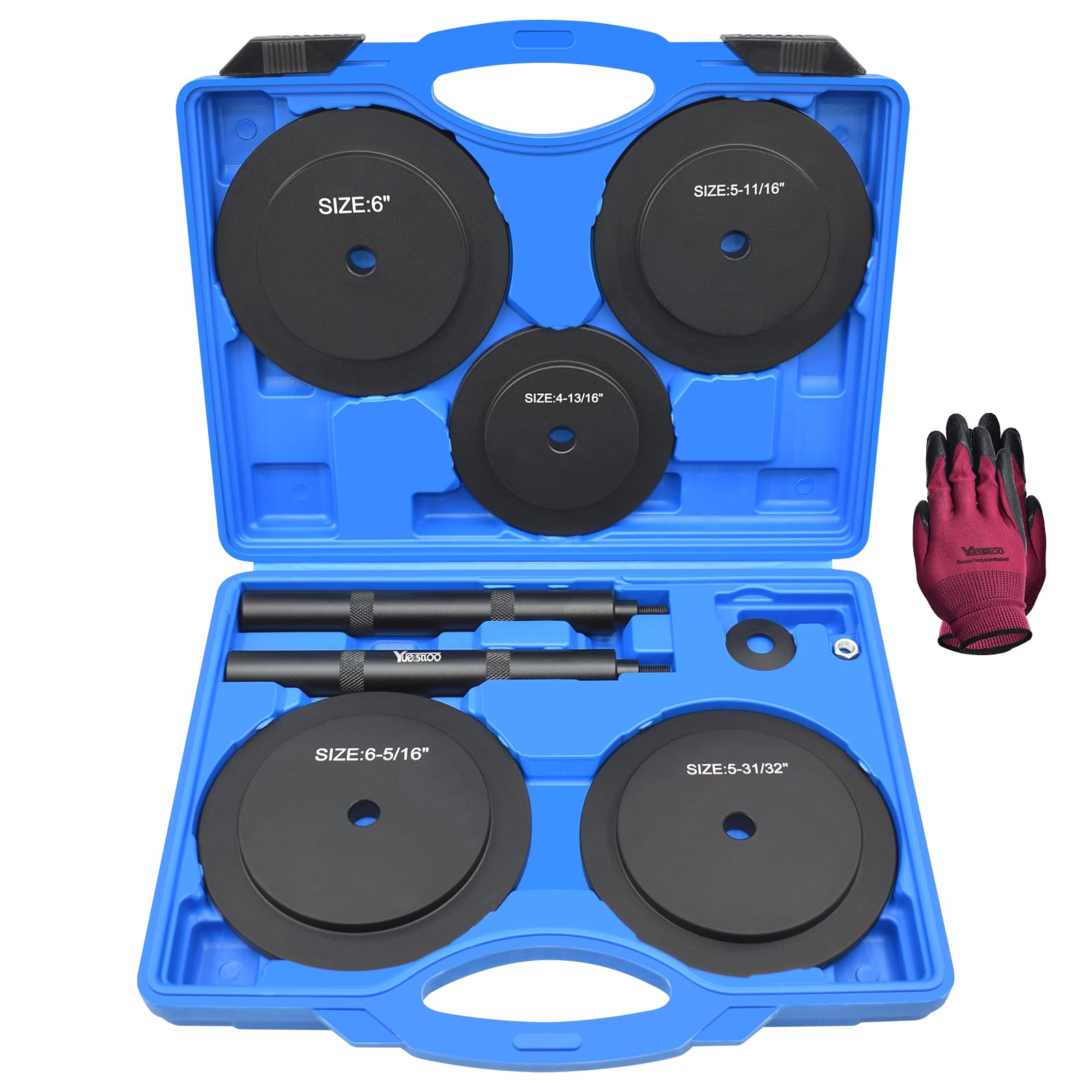 Photo 1 of Yuesstloo Truck Hub Seal Installer Kit, 4-13/16" to 6-5/16" Large Race and Heavy Duty Seal Drivers for Class 7 & Class 8 Trucks