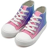 Duovodu Kids Canvas Sneakers for Girls Boys High Top Canvas Fashion Shoes Comfortable Classic Casual Lace up Walking Running Shoes