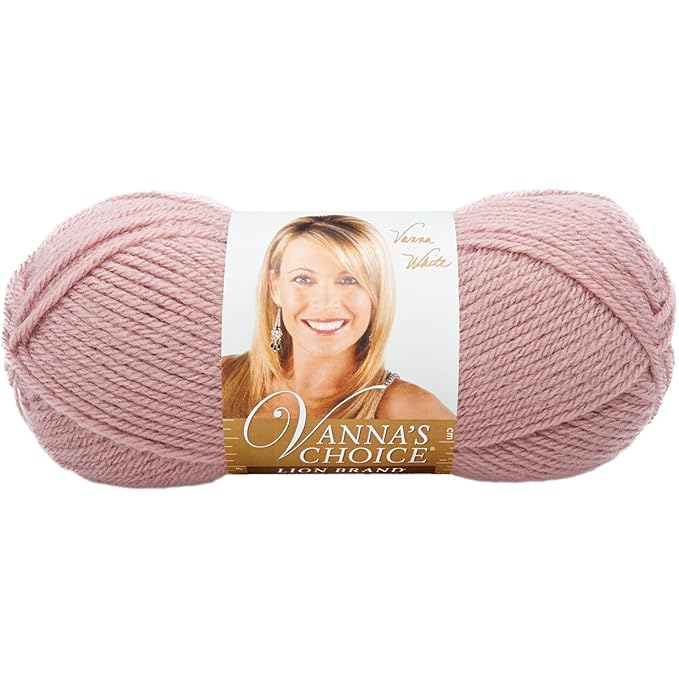 Lion Brand Yarn 860140G Vanna's Choice Yarn, Dusty Rose