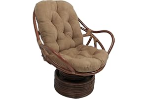 Blazing Needles Microsuede Tufted High Back Chair Cushion, 1 Count (Pack of 1), Java