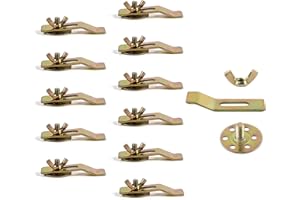 QruiLanTu 12-Pcs Undermount Kitchen Sink Clip Kit - Space-Saving Sink Repair Kit-Stainless Steel Adjustable Clips for Kitchen