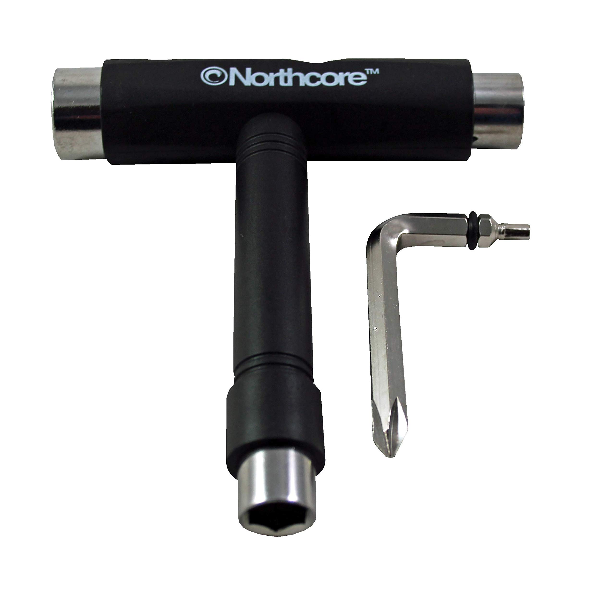Northcore Surfing and Watersports Accessories - Skate 'T-Bone' Tool - Black - Phillips head screwdriver - Allen key
