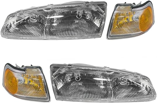 Amazon Com Headlight Corner Light Kit Set Of 4 For 96 97 Ford Thunderbird Mercury Cougar Automotive