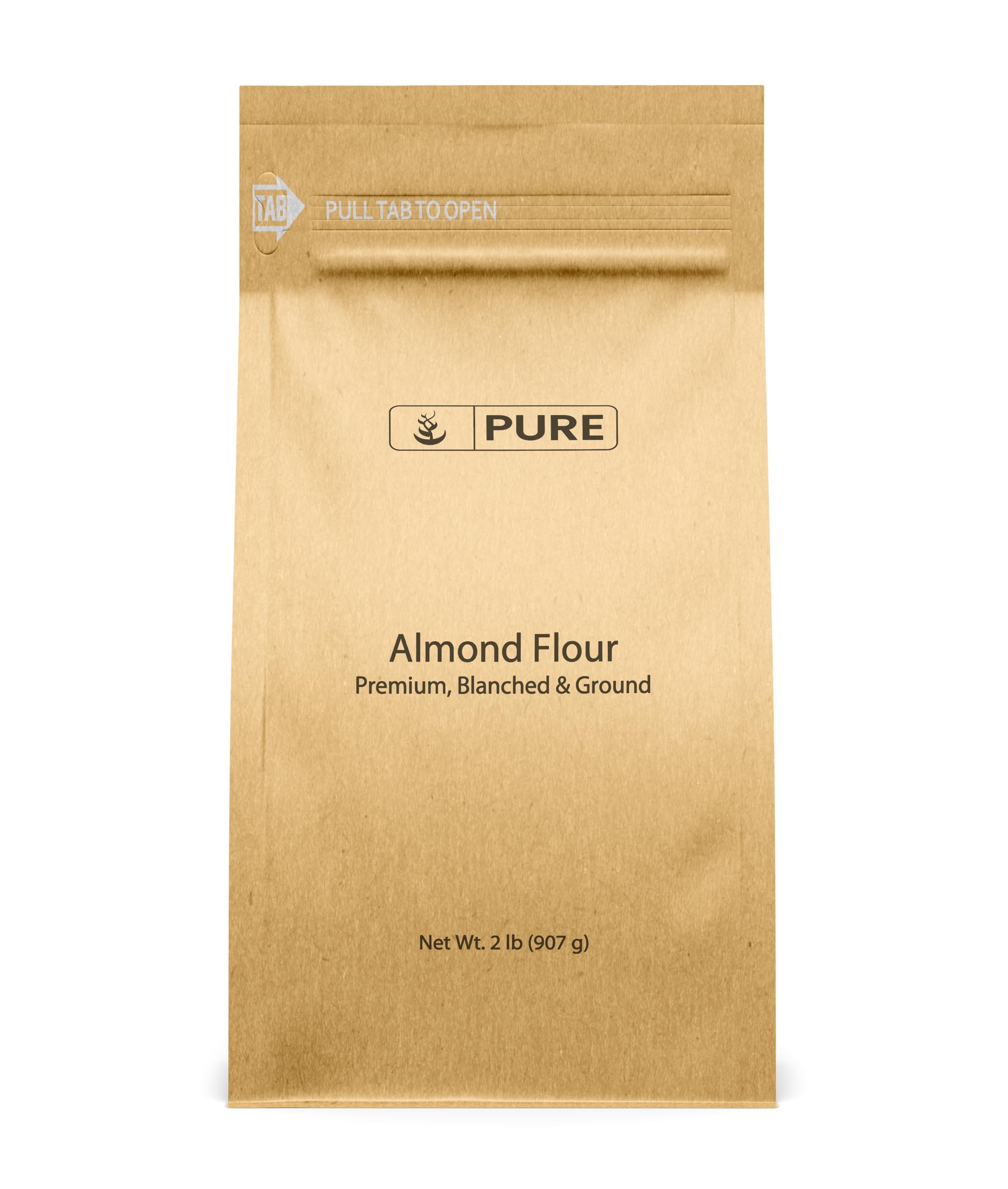 Pure Original Ingredients Almond Flour (2 lb) Blanched Almonds, Extra Fine, Grown in California