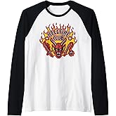Stranger Things Season 5 Hellfire Club Distressed Logo Raglan Baseball Tee