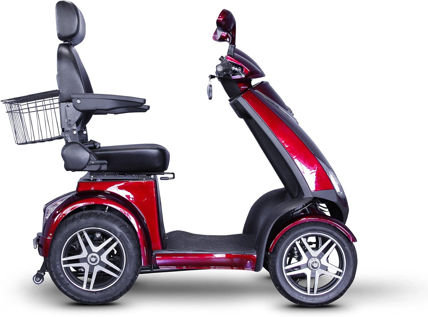 E-Wheels - EW-72 Heavy Duty Scooter - 4-Wheel - 18.5"W x 17"D - Red: Health & Personal Care