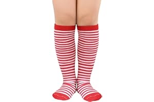 American Trends Kids Child Athletic Socks Striped Knee High Tube Soccer Socks Baseball Softball Socks for Toddler Girls