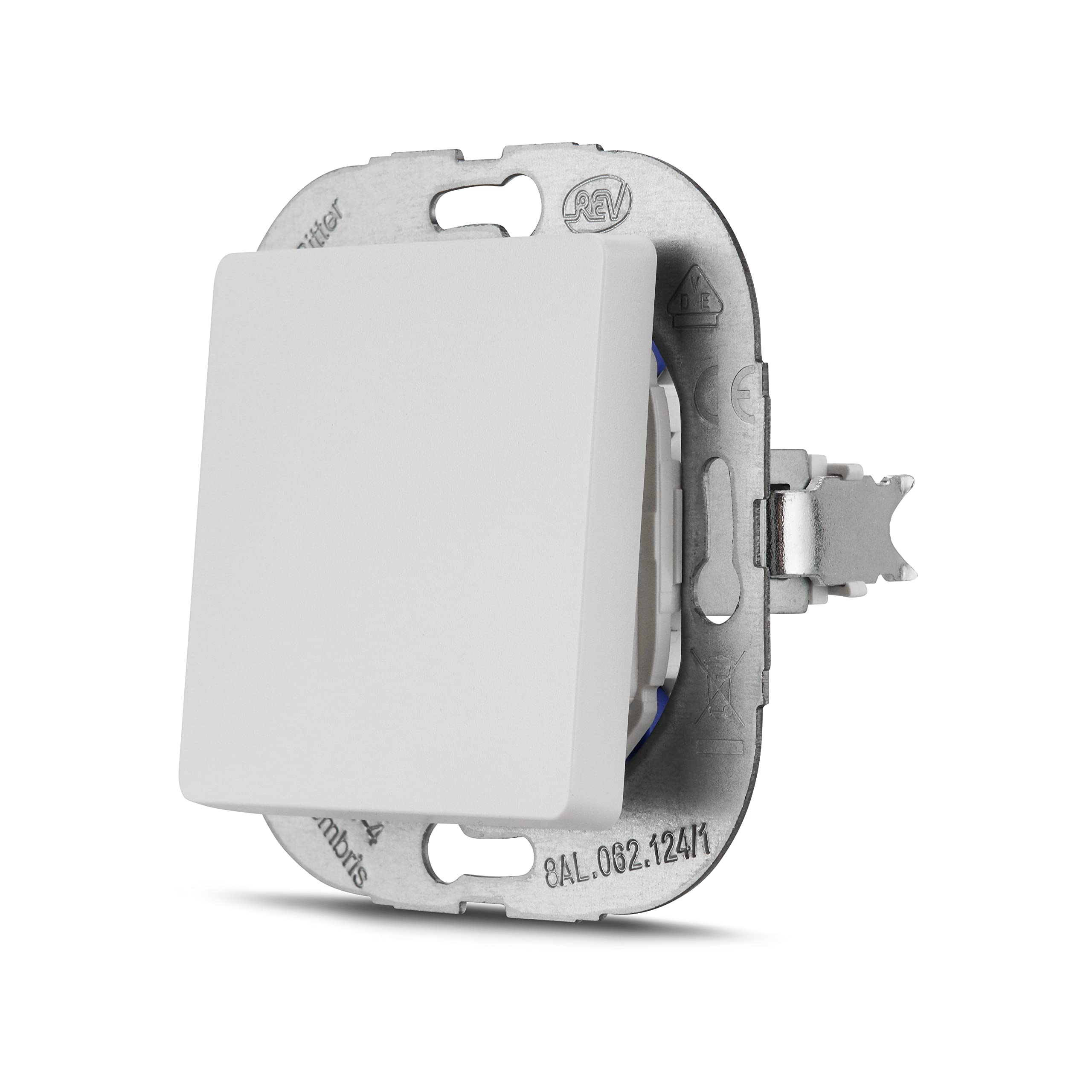 REV PrimaLuxe Light Switch, White, Cross Switch