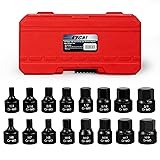 C&T 16 Piece 3/8-Inch Drive Low Profile Impact Hex