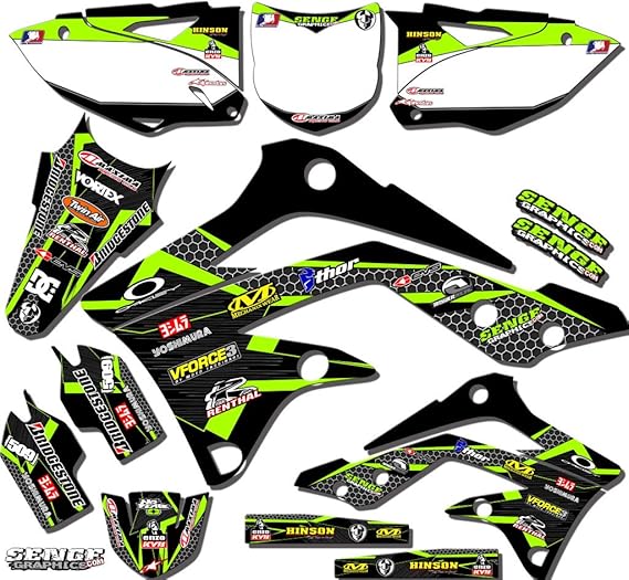 20192020 KLX 140G, Podium Black Complete Senge Graphics kit, Compatible with