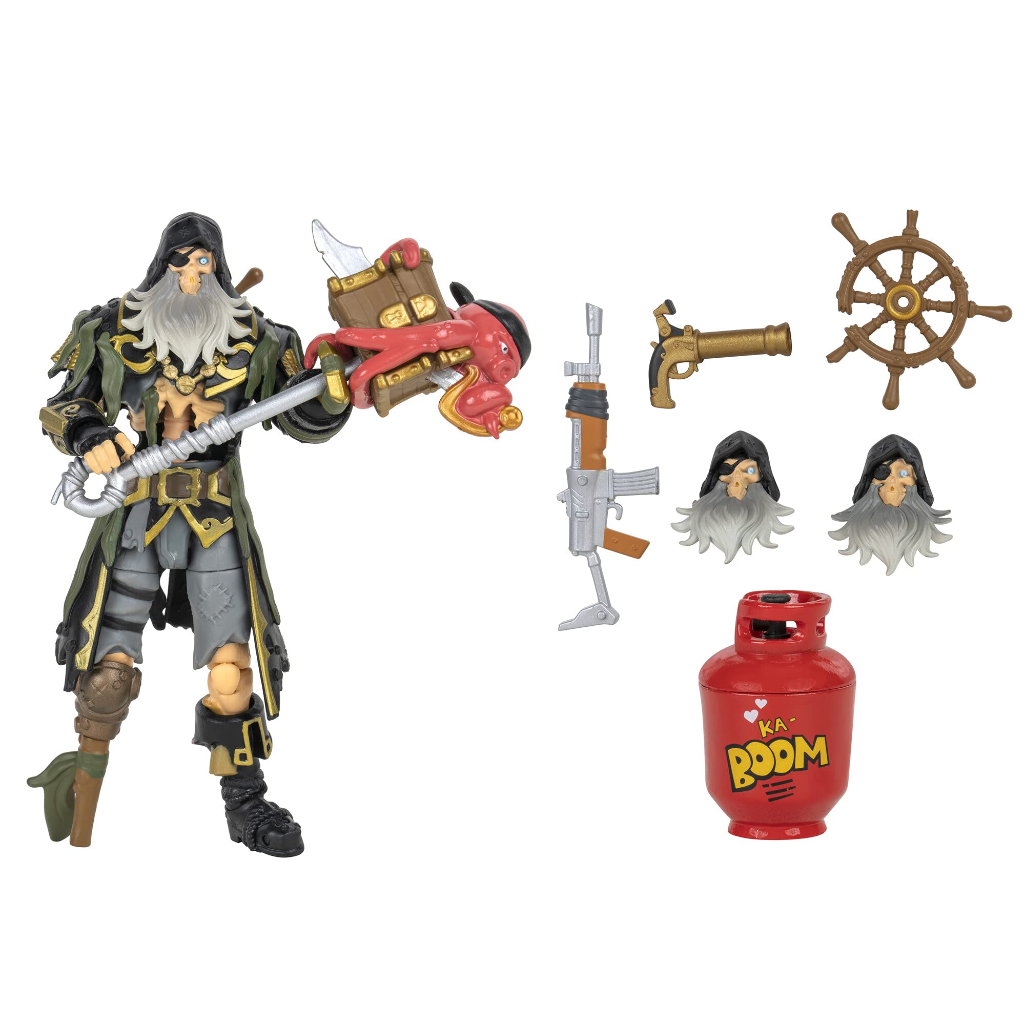 Fortnite Legendary Series Blackheart, 6-inch Highly Detailed Figure with Harvesting Tools, weapons, Back Bling, and Interchangeable Faces Fnt-fig.leg Blackheart Skeleton(Toy Partner Fnt0737),FNT0737