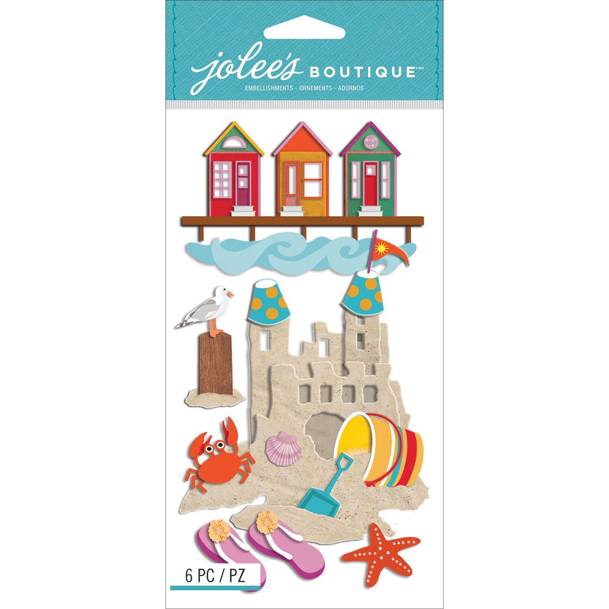 Jolees Boutique Dimensional Stickers, Beach