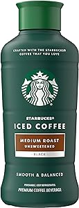 Starbucks Medium Roast Iced Coffee, Black Unsweetened, 48 Fl Oz Bottle