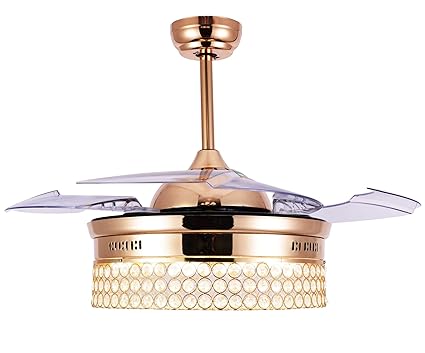 Modern Bladeless Silent Fan Light 6 Speed Adjustable Three Color