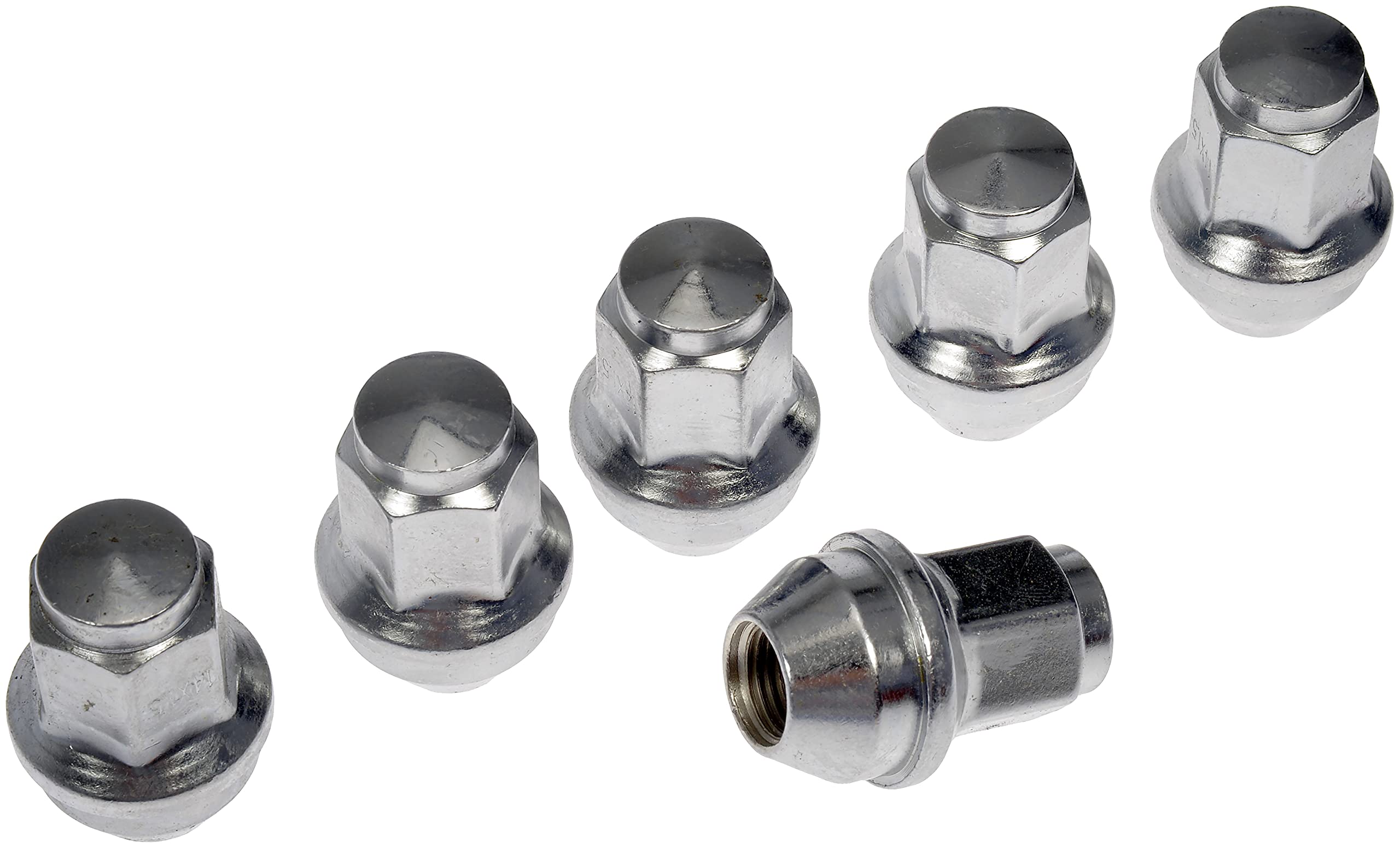 Photo 1 of Dorman 611-008CD Wheel Nut M14-1.50 Metric - 21 mm Hex, 44.5 mm Length Compatible with Select Ford/Lincoln Models, 6 Pack (OE FIX)