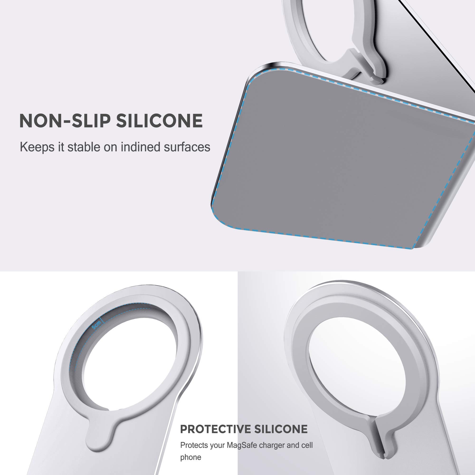 Stand for MagSafe Charger, CreaDream Aluminum Stand Holder for iPhone 16 15 14 13 12 Series, Magsafe Accessories Compatible with iPhone 16 15 14 13 12 Plus, Pro, Pro Max [MagSafe Charger Not Included]