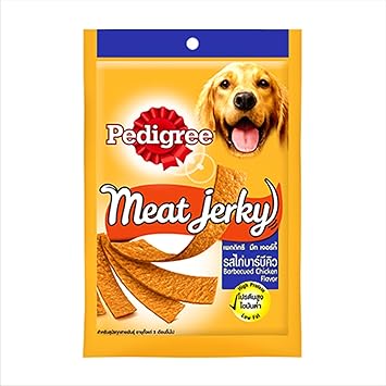 Pedigree Meat Jerky Adult Dog Treat, Barbecued Chicken, 80g Pack