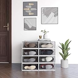 PARANTA 4-Piece Boot Shoe Storage Box, Stackable