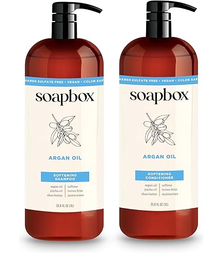 Amazon.com : Soapbox Argan Oil & Vanilla Shampoo for Frizzy Hair