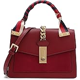 LA FESTIN Leather Top Handle Crossbody Bag for Women Small Handbag Designer Shoulder Satchel Purses with Detachable Strap