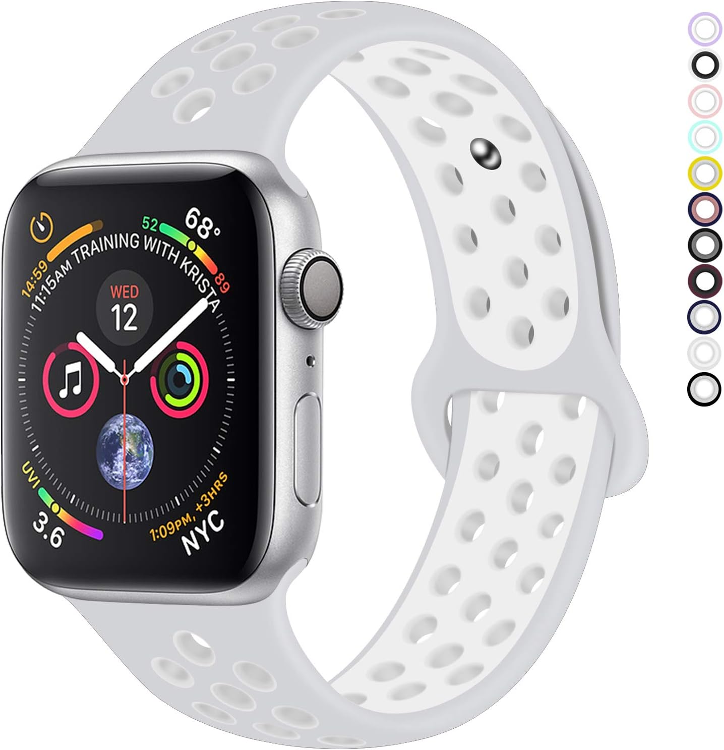 YOUKEX Band Compatible with Apple Watch 38mm 42mm 40mm 42mm Replacement Band Sport Straps Fit Series 1 2 3 4