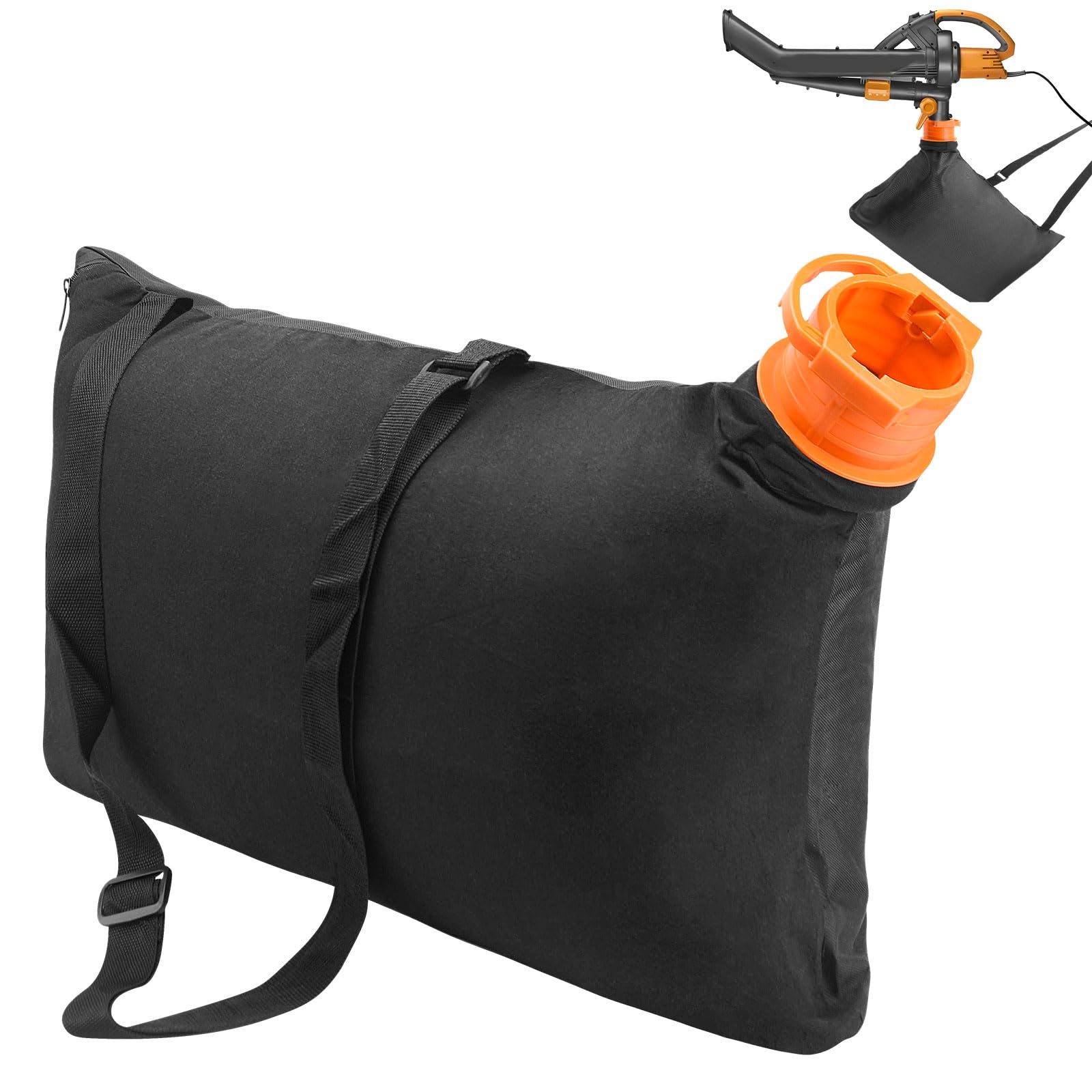 Photo 1 of 50026858 Trivac Leaf Collection Bag WGBAG500 Compatible with Worx WG502 WG508 WG505 WG509 WG500 WG501 Leaf Blower. Replacement Leaf Blower Vacuum Vac Shoulder Bag