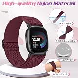 Tiptops 5 Pack Nylon Loop Straps for Fitbit Versa 4 Versa 3 Sense 2 view 3