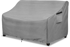 okcool Heavy Duty Patio Sofa Cover, 100% Waterproof 2-Seater Outdoor Sofa Cover Fits up to 58W x 32.5D x 31H Inches, Lawn Patio Furniture Covers,Grey