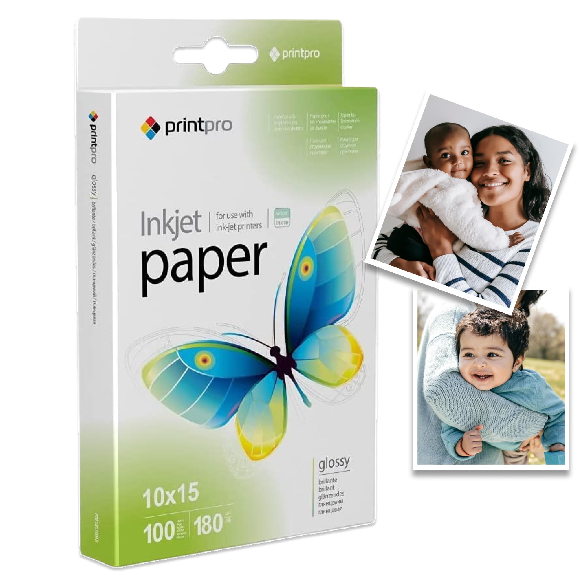 Colorway PrintPro Photo Paper 100 Sheets 10 x 15 cm High Gloss 180 g/m² Immediately Dry Waterproof for All Laser/Inkjet Printers