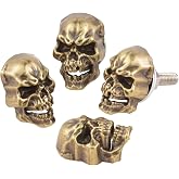 Arenbel Skull License Plate Frame Fasteners Funny Bolts Motorcycle Tag Screws Kit Fit Motorcycle Trucks SUV, Copper