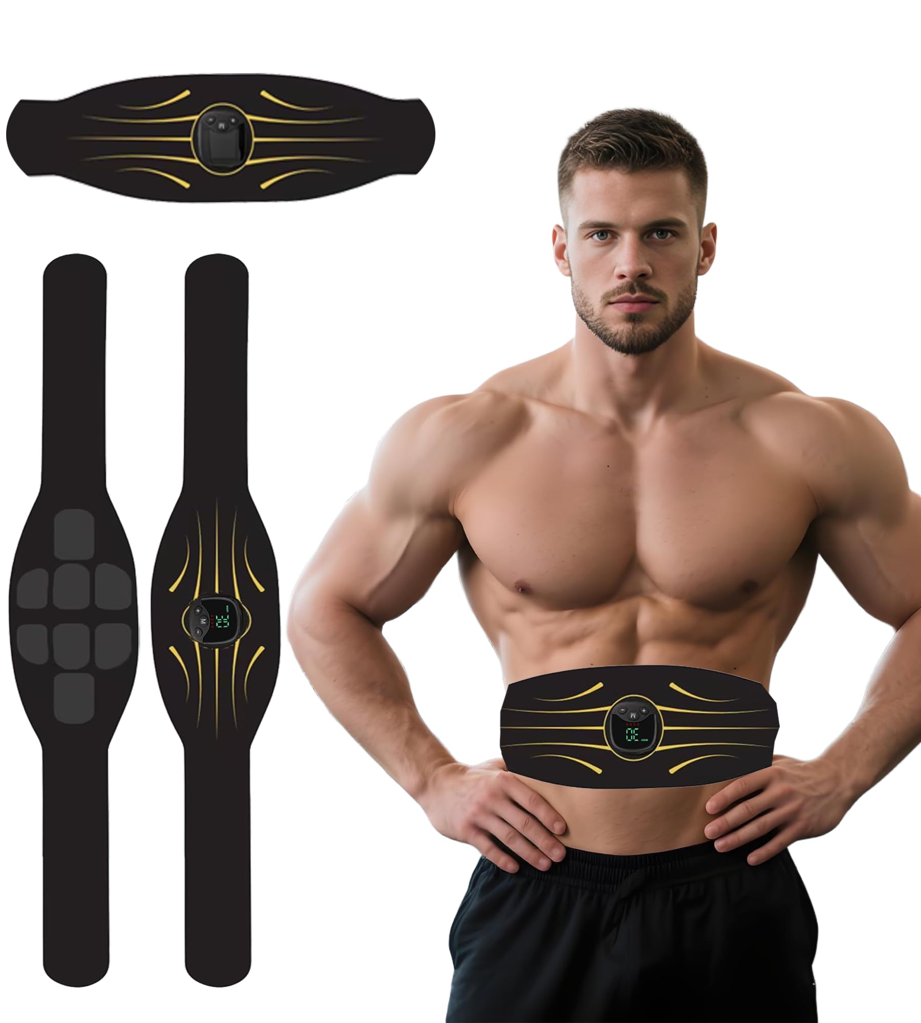 EMS Muskelstimulator, Bauchmuskeltrainer, Muskelstimulator, EMS-Muskelstimulator, Gürtel für Bauchmuskel-Trainingsgeräte