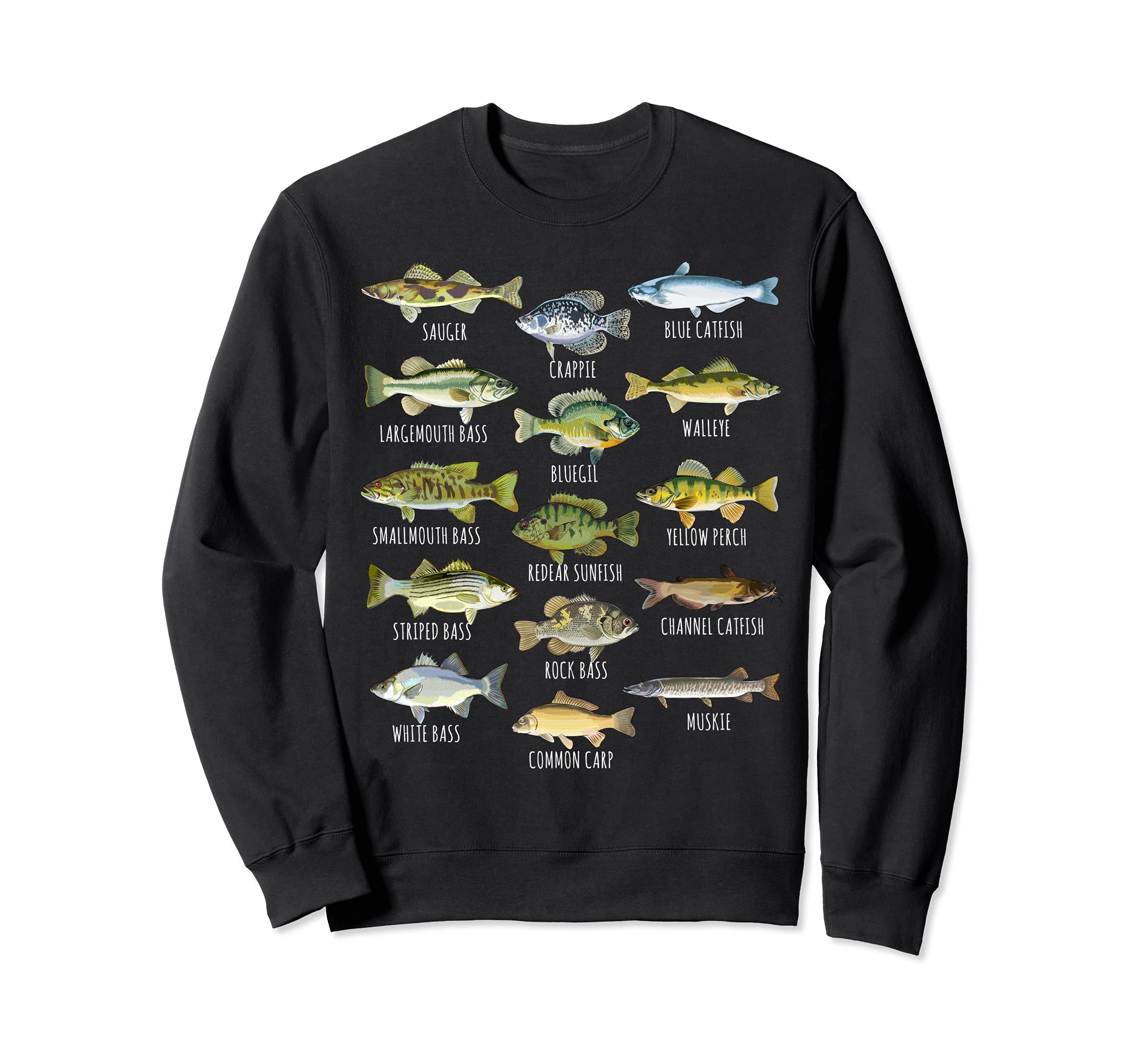 Fish Species Biology Types Of Freshwater Fish Fishing Sweatshirt