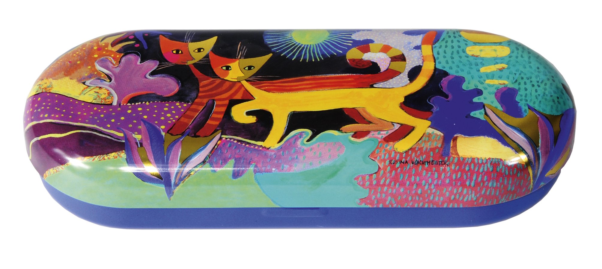 Fridolin 18711 Rosina Wachtmeister Wonderland Metal Glasses Case 16 x 6.6 x 2.8 cm Multi-Coloured
