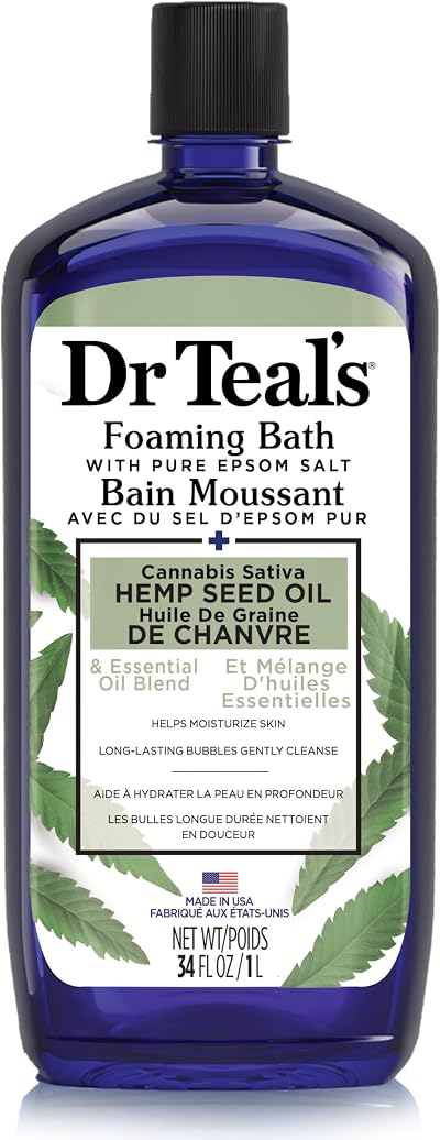 Dr Teal's Hemp Seed Oil Foaming Bath with Bergamot Cedarwood Thyme Essential