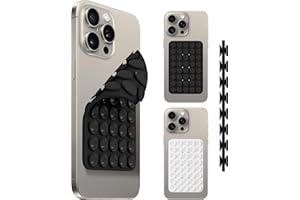 (2 PCS) Orzero Double Sided 40 Grain Silicone Suction Phone Mount Compatible for All iPhone and Android Cellphone, Strong Gri