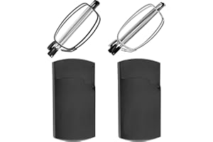 SUCCESS EYEWEAR Reading Glasses 2 Pair Black and Gunmetal Readers Compact Folding Unisex Glasses for Reading Case Included