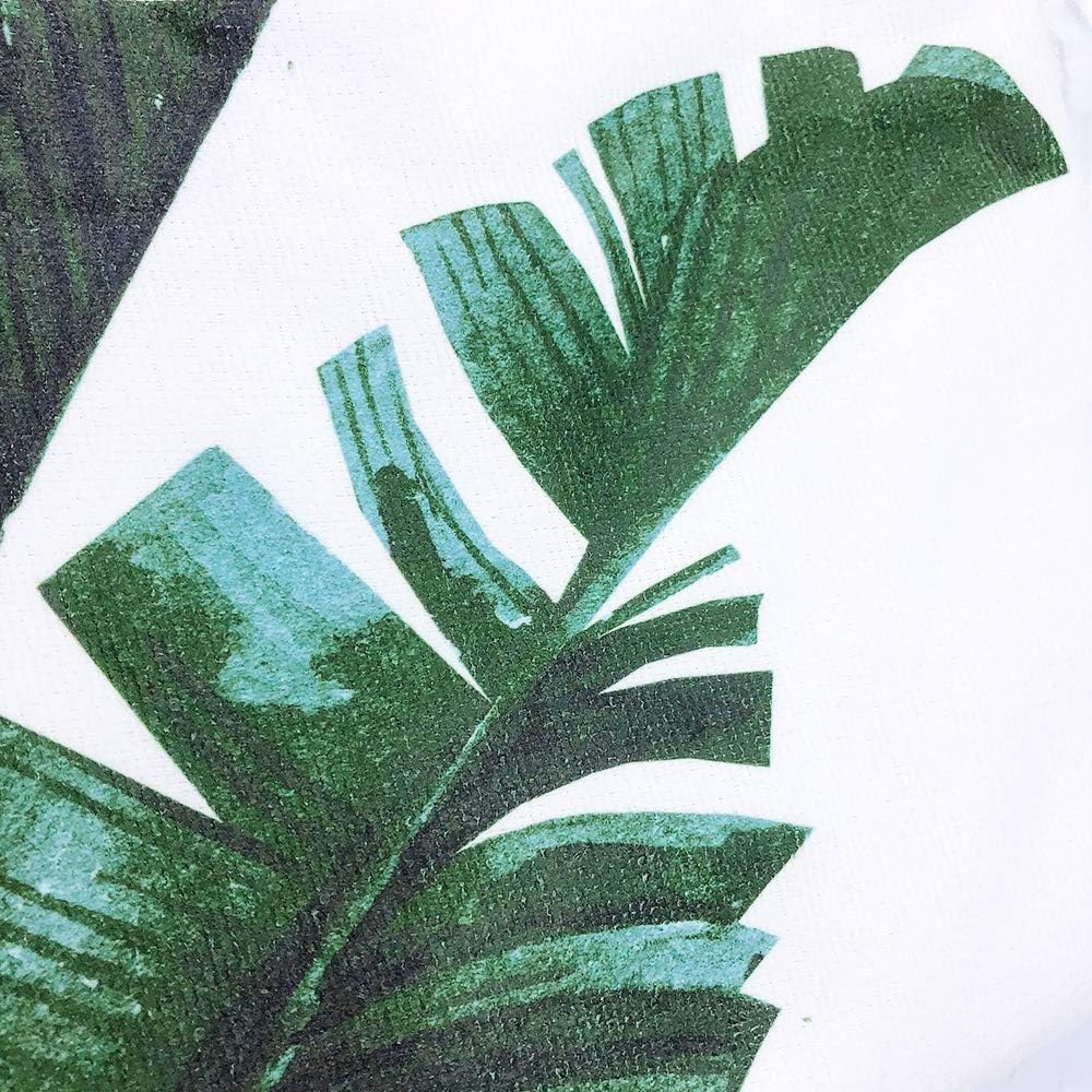 Lmeison Beach Chair Cover Green Leaves, 2Pack Microfiber Chaise Lounge Towel with Storage Pockets for Pool, Sun Lounger, Hotel, Vacation, Holidays Sunbathing, No Sliding (84.6" x 29.5"): Kitchen & Dining