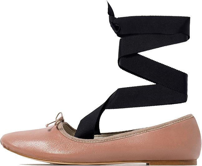 zara leather ballet flats