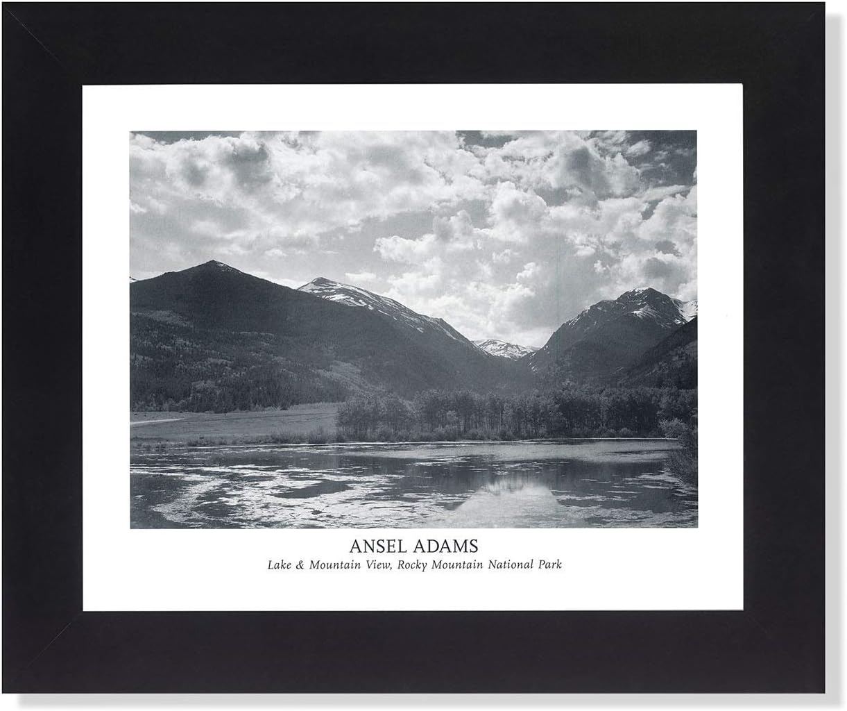 Amazon Com Ansel Adams Lake Mountain B W Photo Wall Picture Framed Art Print Posters Prints