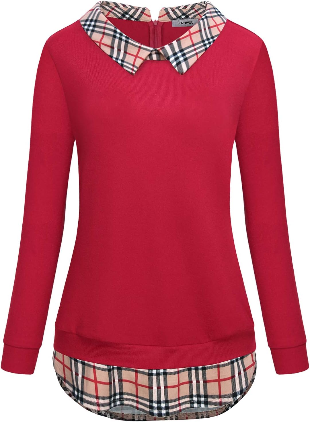 JCZHWQU Women's Collared Tunic Sweatshirt