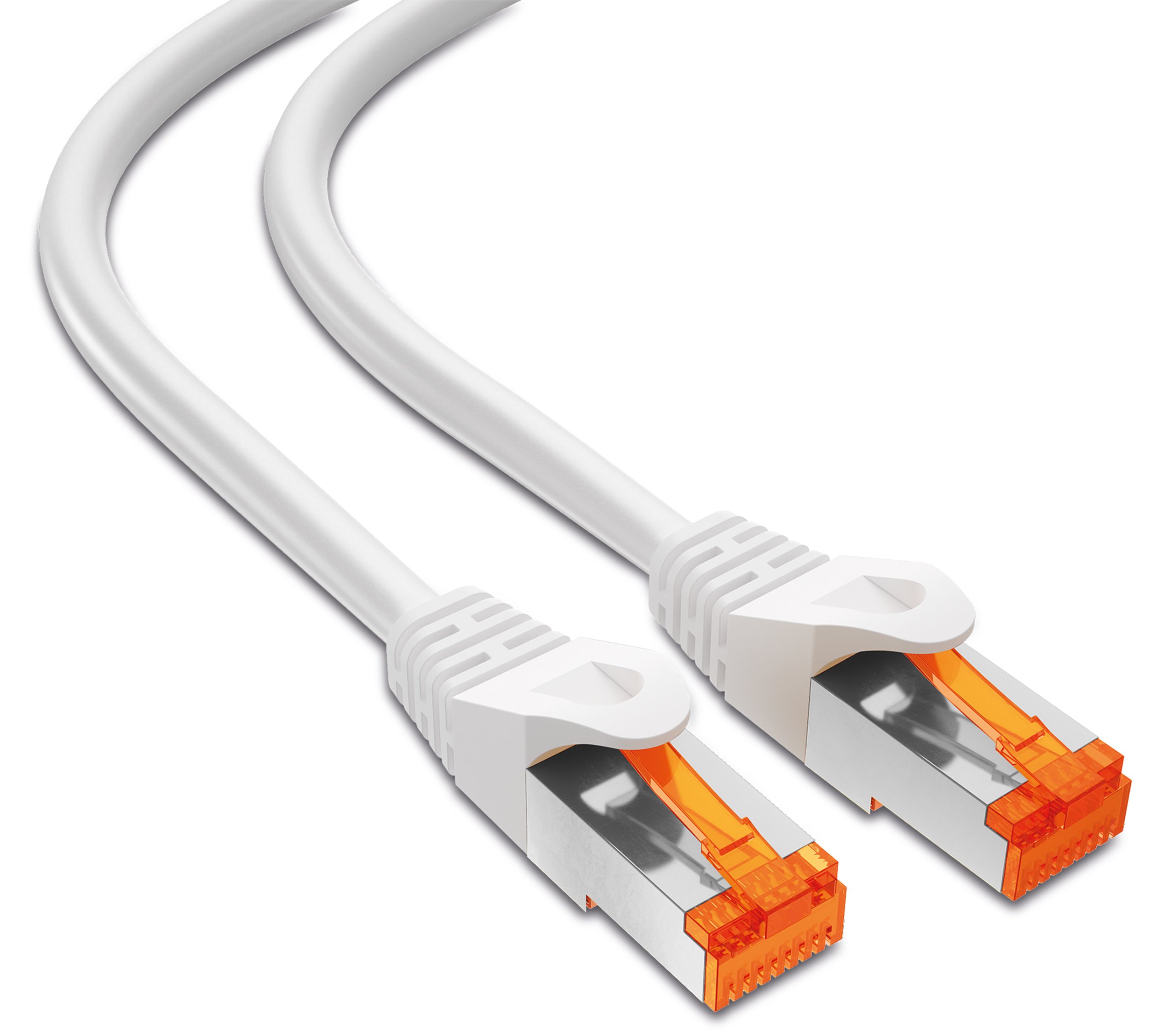 mumbi Ethernet LAN Network Cable White 1000cm