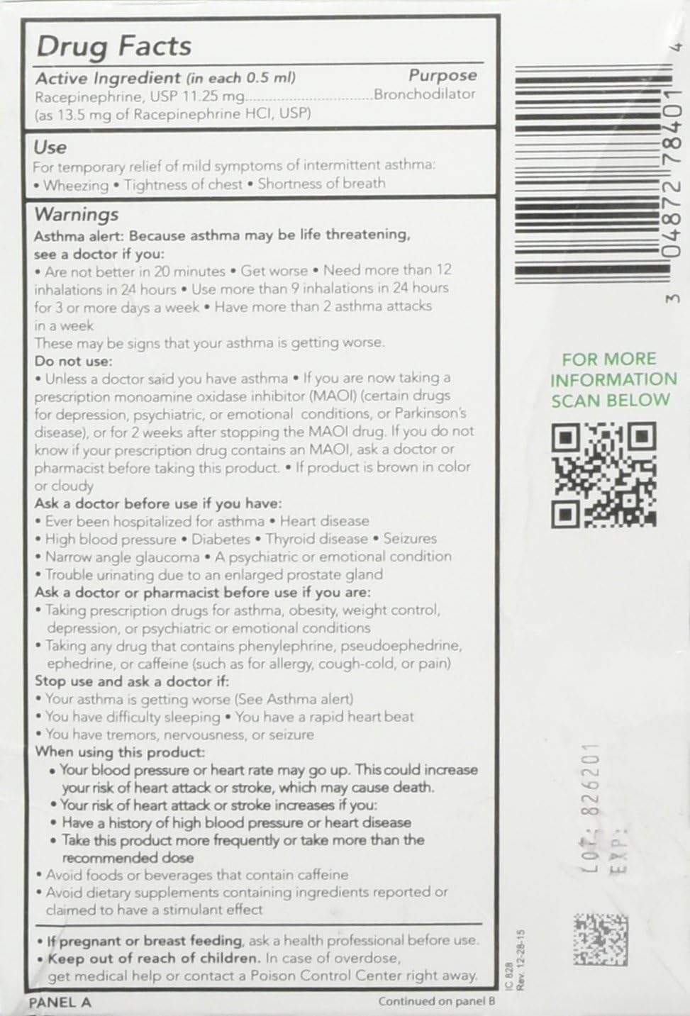 Asthmanefrin Asthma Medication Refill, 30 Count: Health & Personal Care