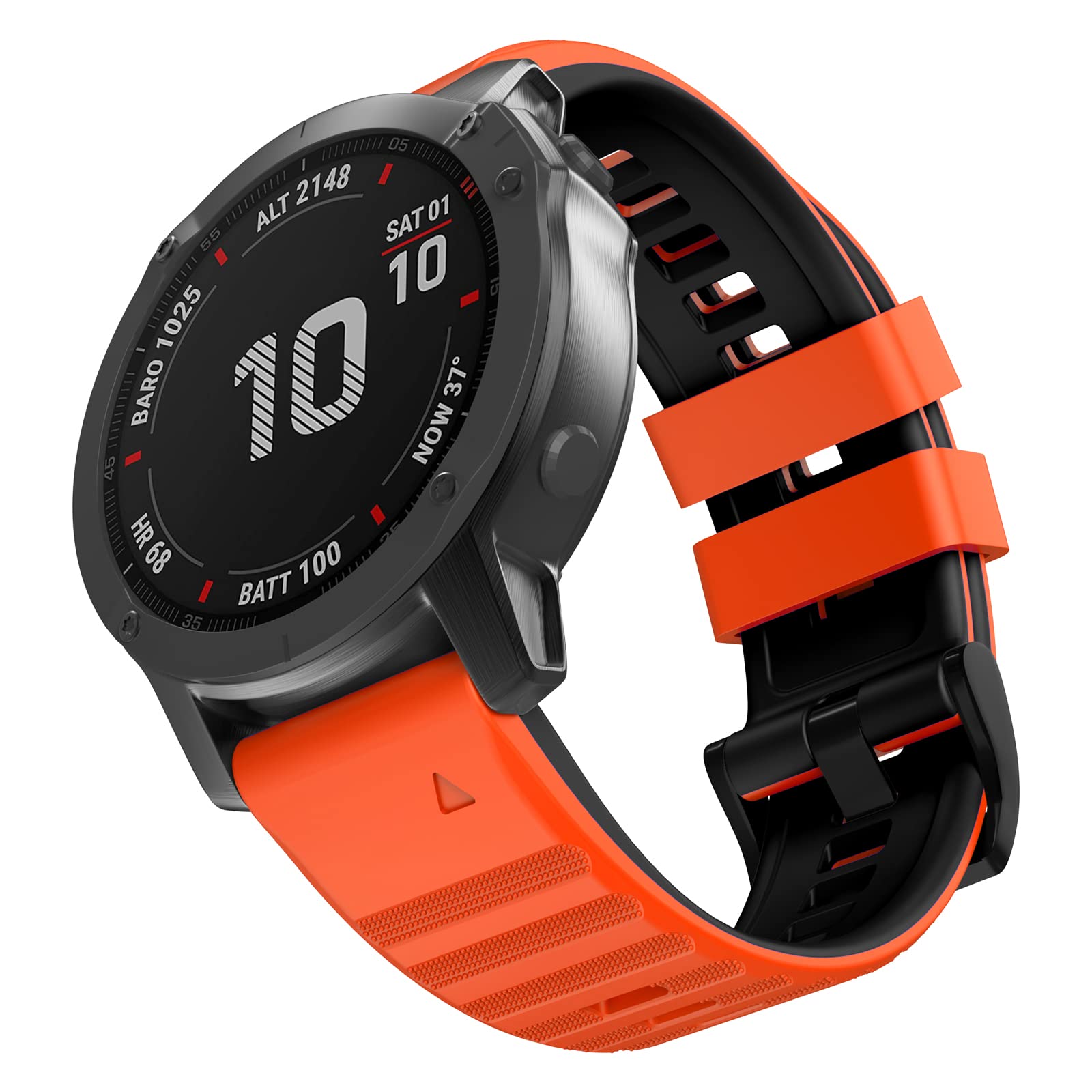 MYSNBKN Watch Strap for Garmin Fenix 7 / 6 / 5, 22mm Silicone Watch Band for Approach S60/S62, D2 Delta, EPIX 2, Forerunner 935/945 (Quick Fit)