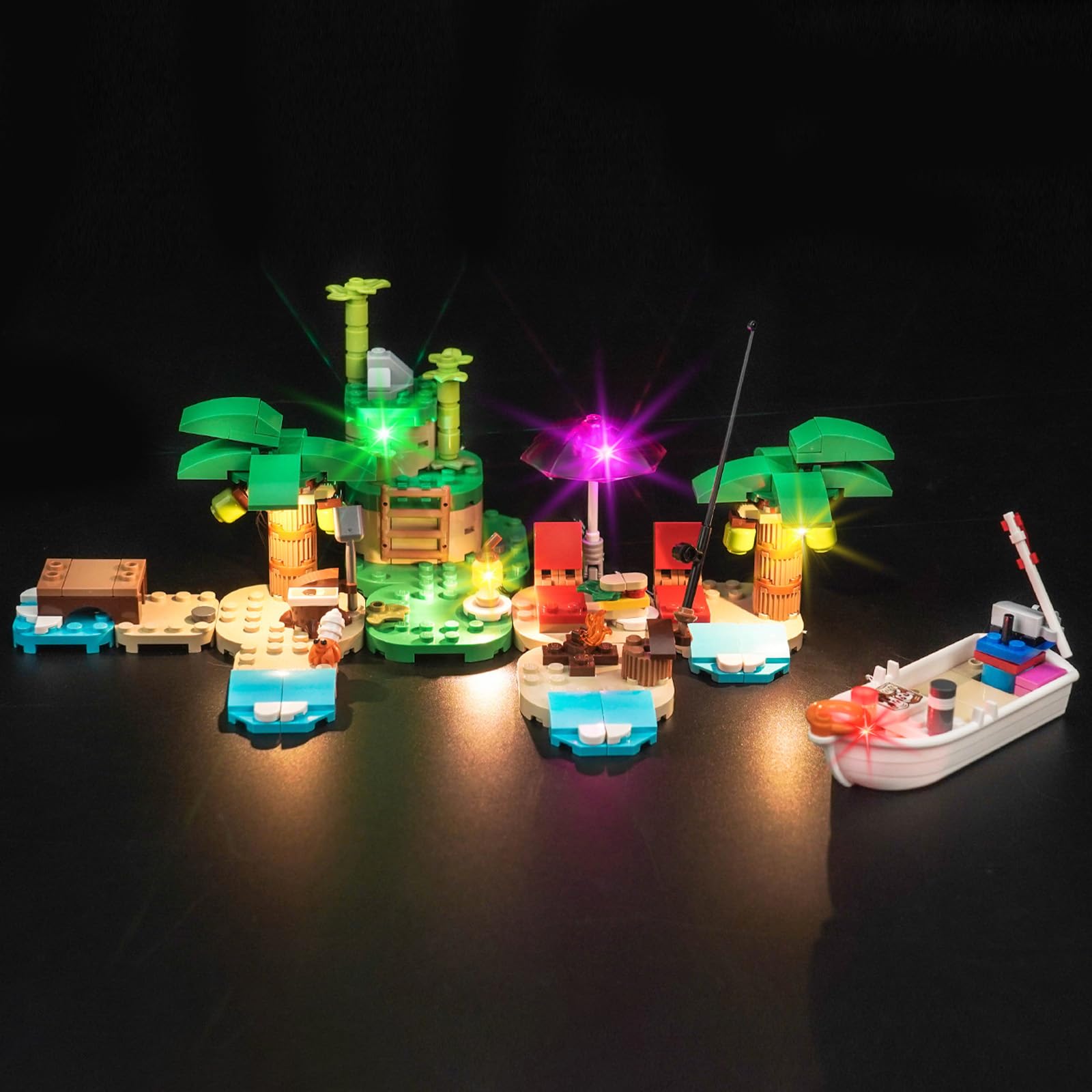 Light Kit for Lego Animal Crossing Snow Kapp'n's Island Boat Tour 77048, Lighting Set for Lego 77048 Animal Crossing Snow Kapp'n's Island Boat Tour - Not Include Models, Just Light Kit